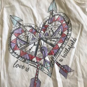 LAST CHANCE Love is a Battlefield Graphic Tank